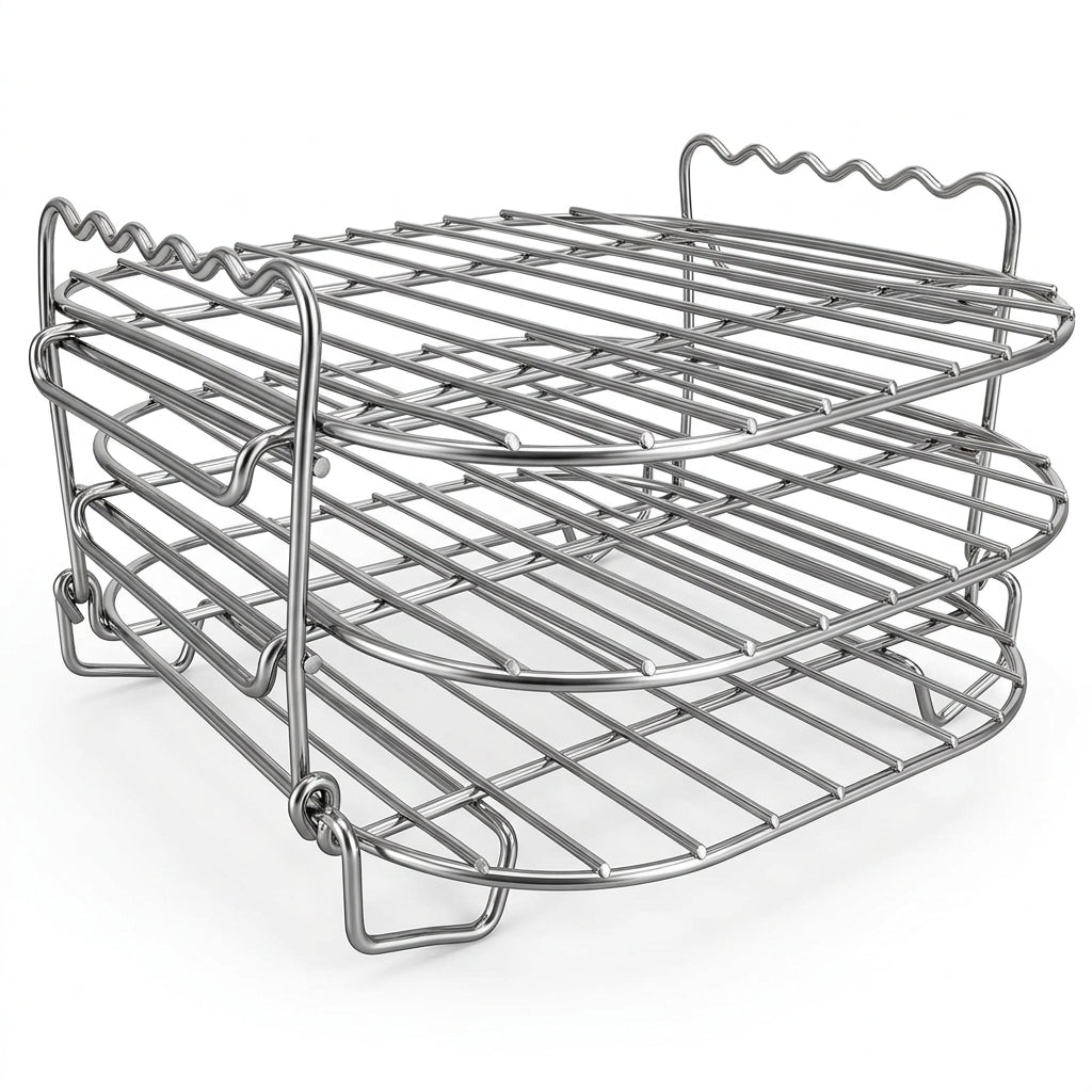 Knadgbft Stainless Steel Air Fryer Three Layer Rack